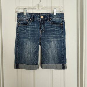 WHBM Bermuda Length Jean Shorts, Size 0